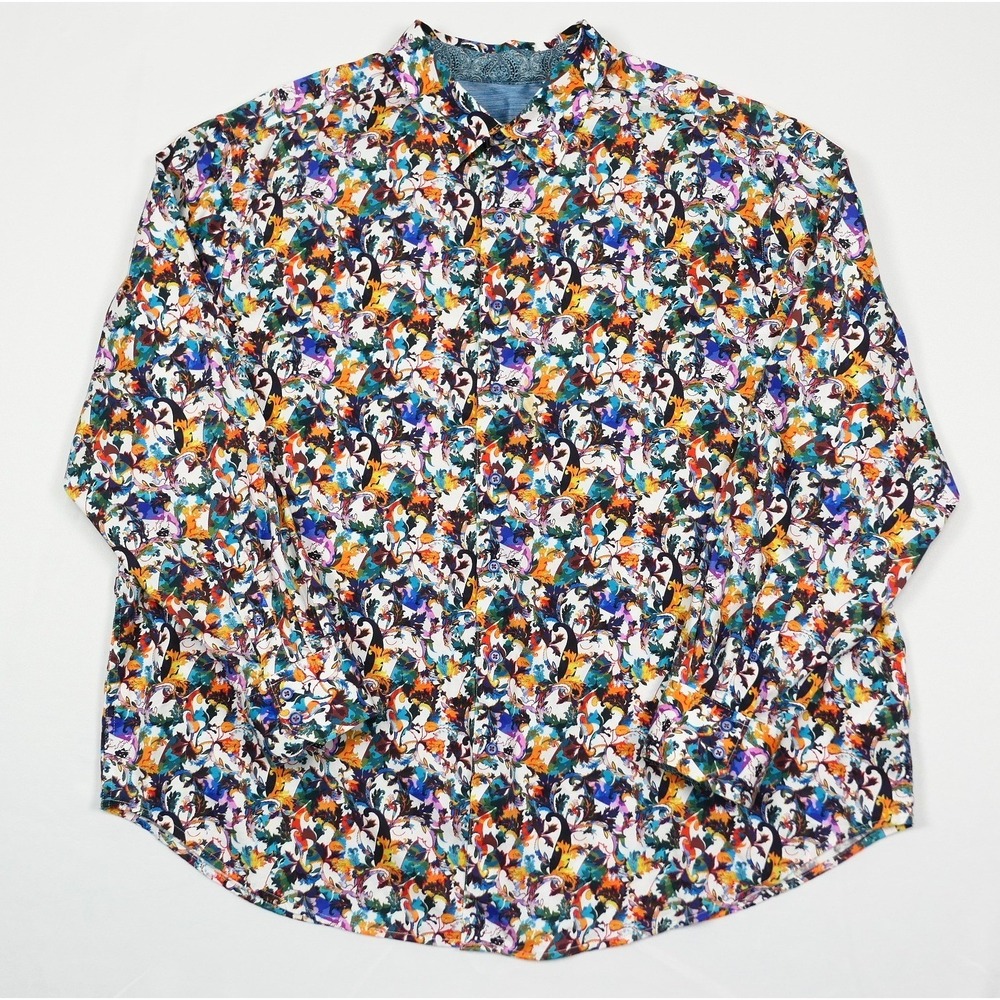 Robert Graham Mens 2XL Multi Color Abstract Paisley Button Down Shirt L/S - Picture 10 of 10